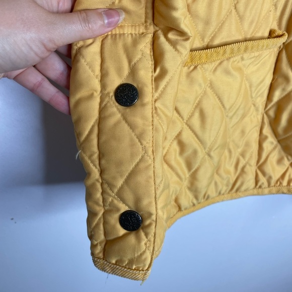 VINTAGE Simons quilted corduroy collar yellow jacket - Picture 6 of 13